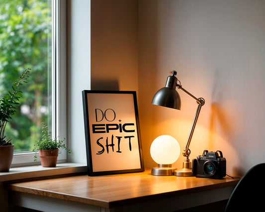 Motivational Wall Frame | DO EPIC SHIT | Premium A4 Inspirational Poster