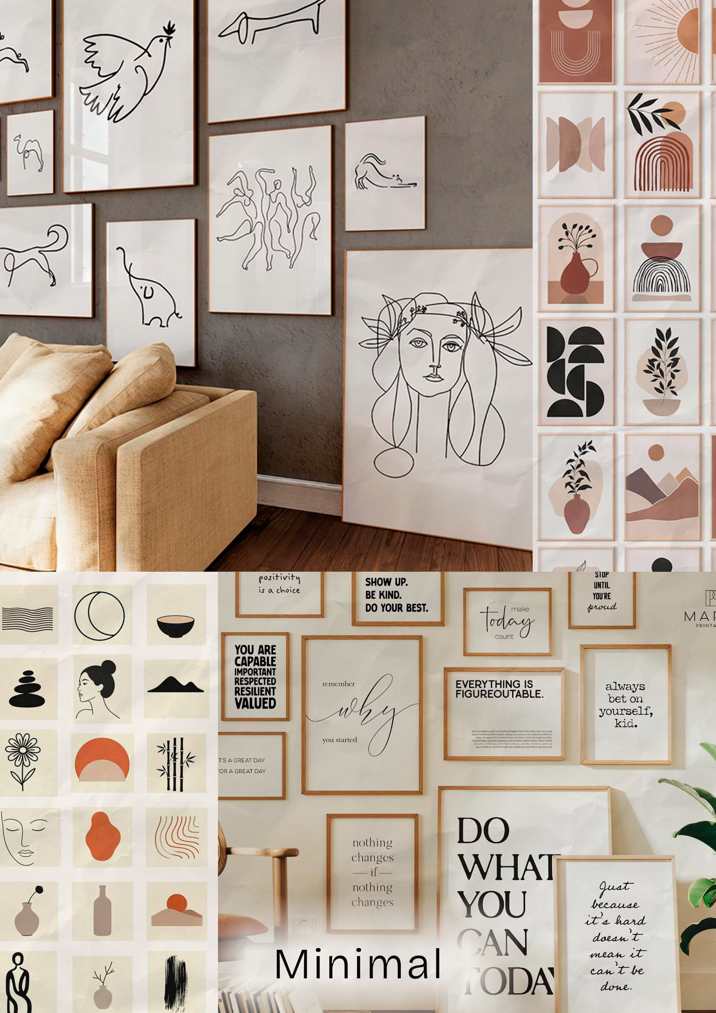Minimal style wall art example