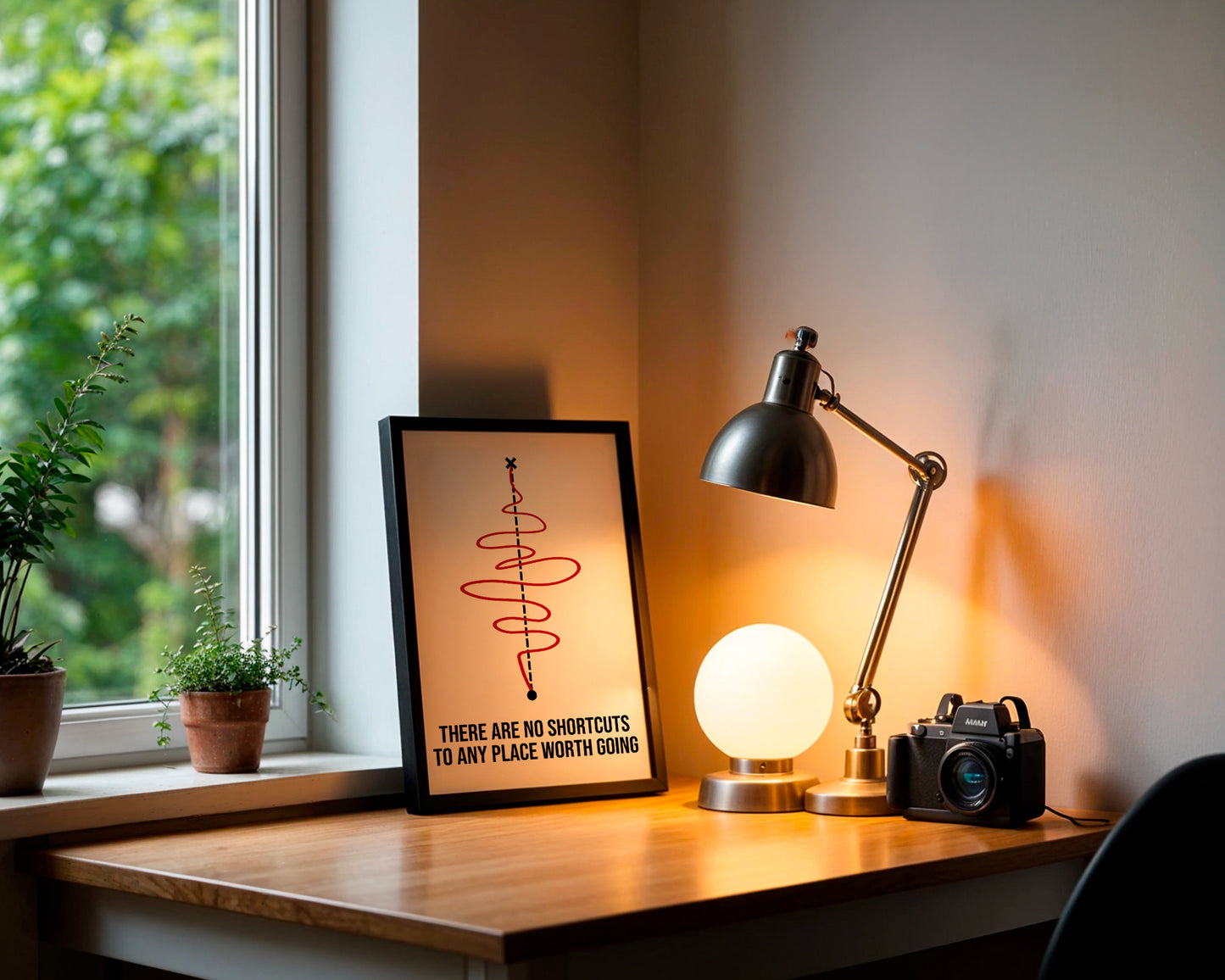 Motivational Wall Frame | NO SHORTCUTS | Premium A4 Inspirational Poster