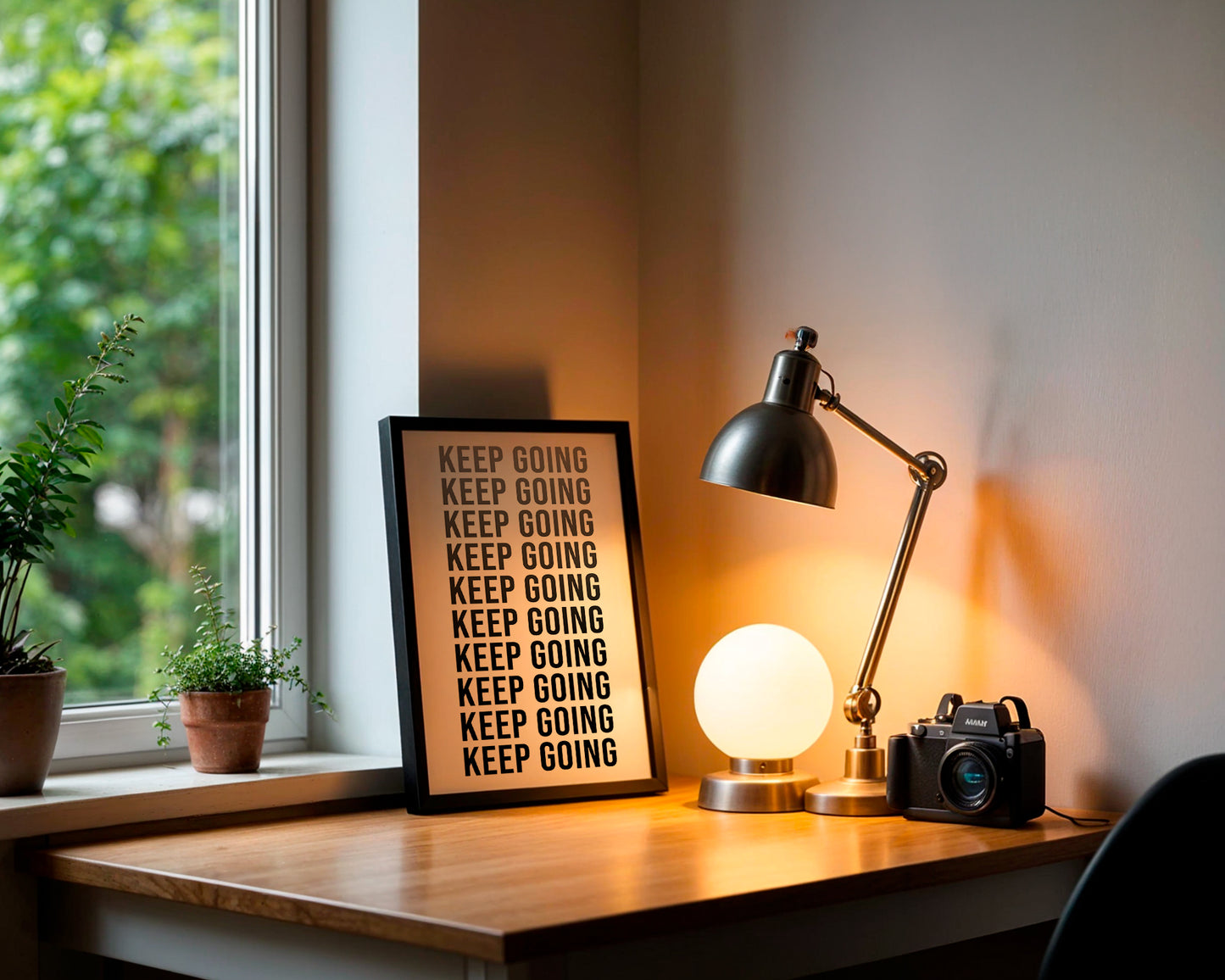 Motivational Wall Frame | KEEP GOING | Premium A4 Inspirational Poster