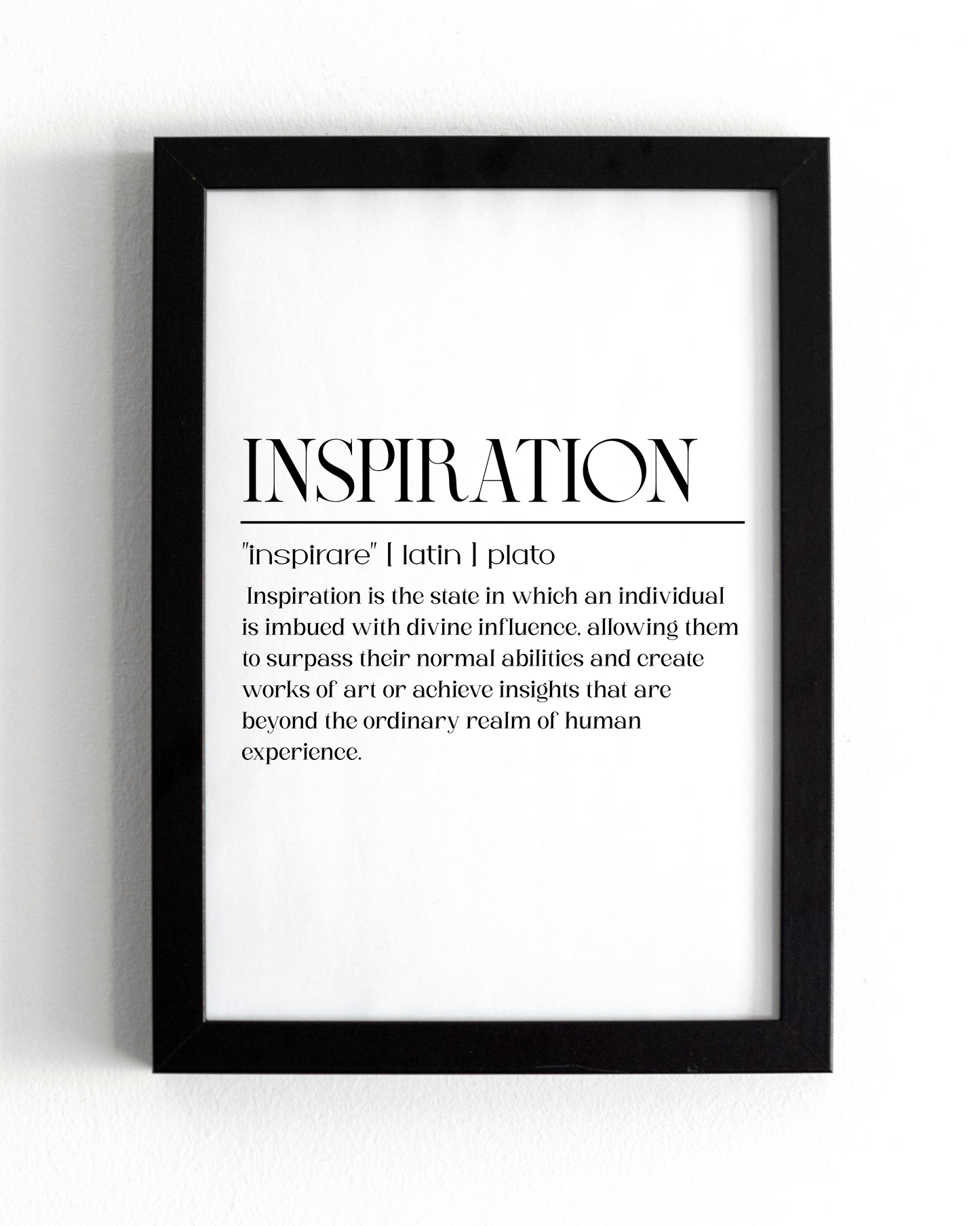 Motivational Wall Frame | INSPIRATION | Premium A4 Inspirational Poster