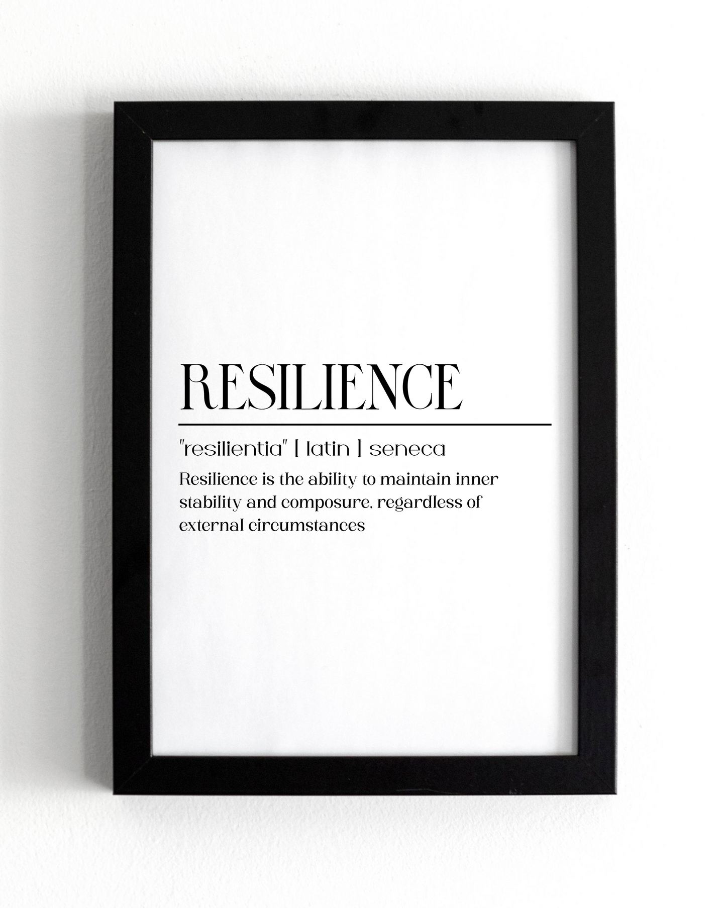 Motivational Wall Frame | RESILIENCE | Premium A4 Inspirational Poster