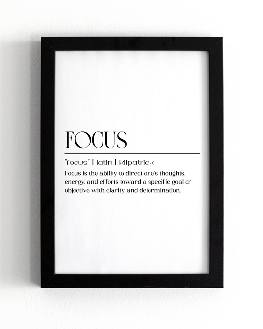 Motivational Wall Frame | FOCUS | Premium A4 Inspirational Poster