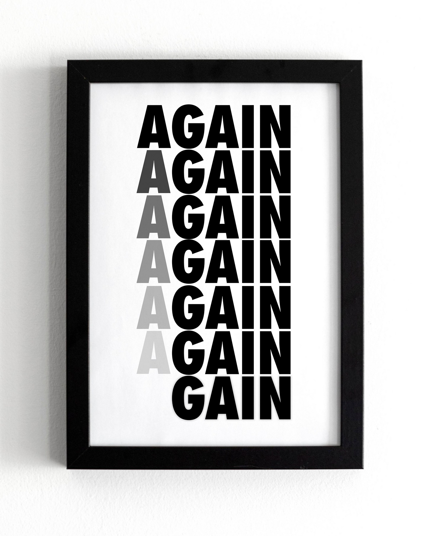 Motivational Wall Frame | AGAIN | Premium A4 Inspirational Poster