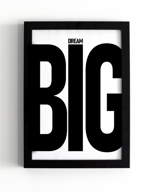 Motivational Wall Frame | DREAM BIG | Premium A4 Inspirational Poster