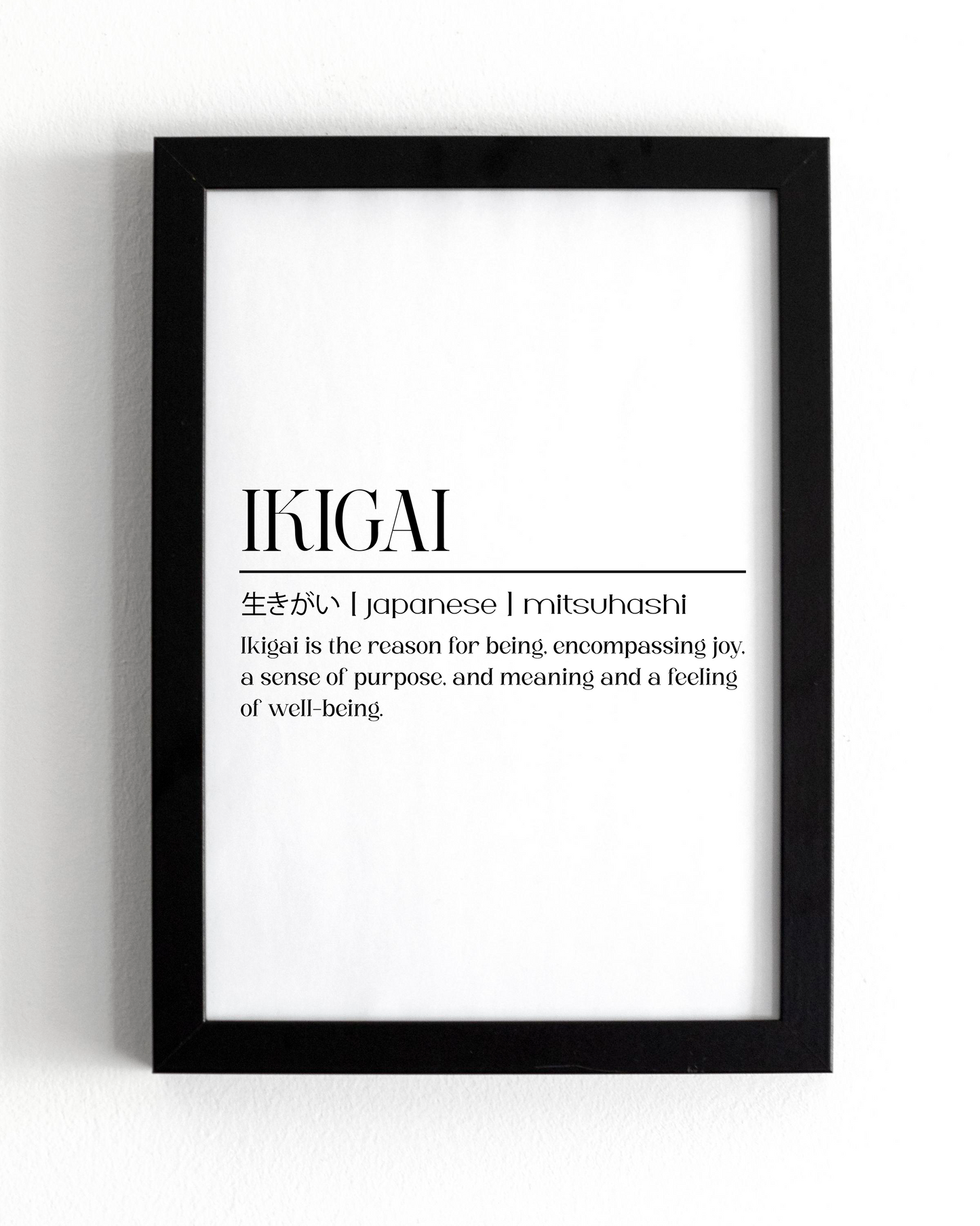 Motivational Wall Frame | IKIGAI 3 | Premium A4 Inspirational Poster