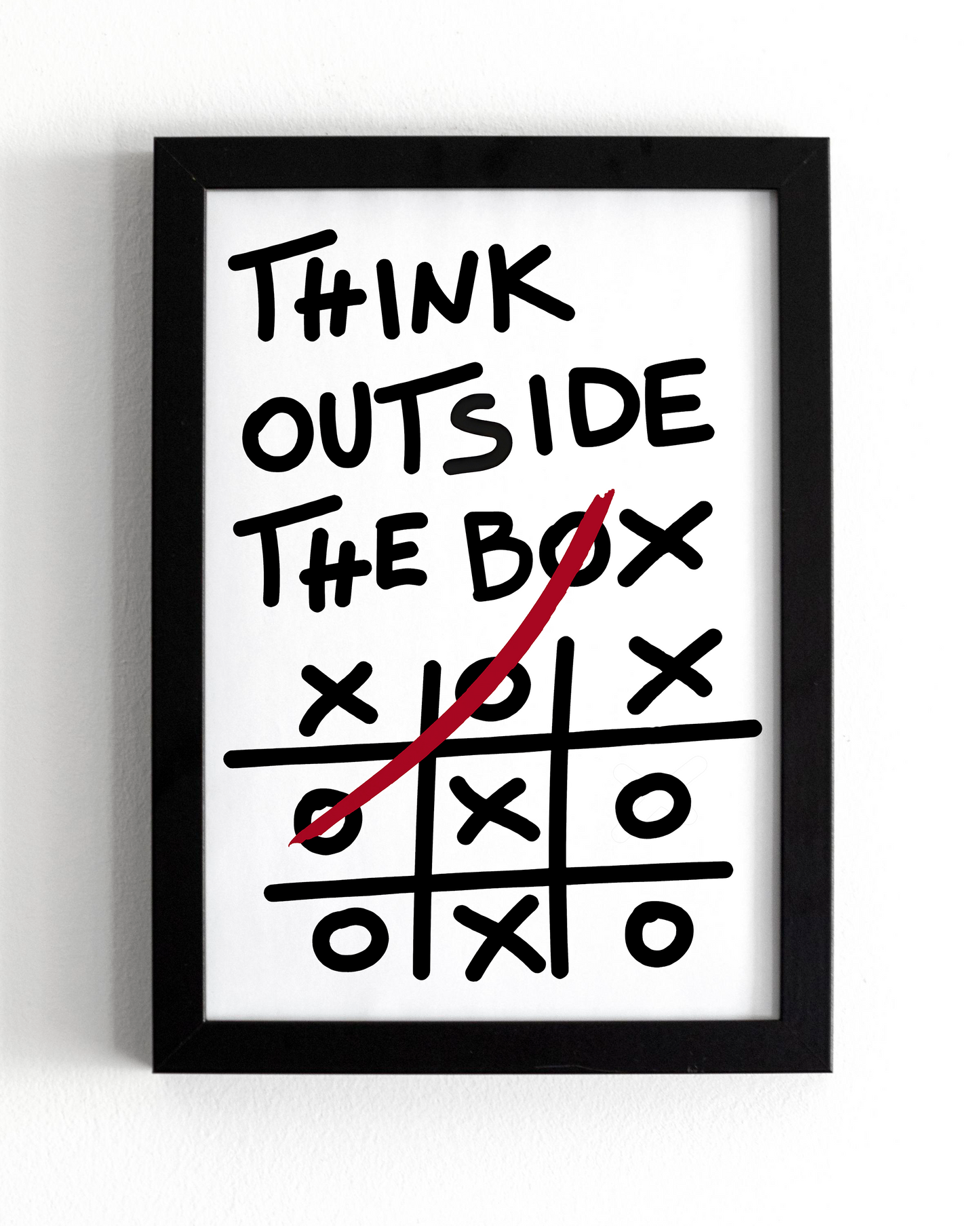 Motivational Wall Frame | THINK OUTSIDE THE BOX | Premium A4 Inspirational Poster