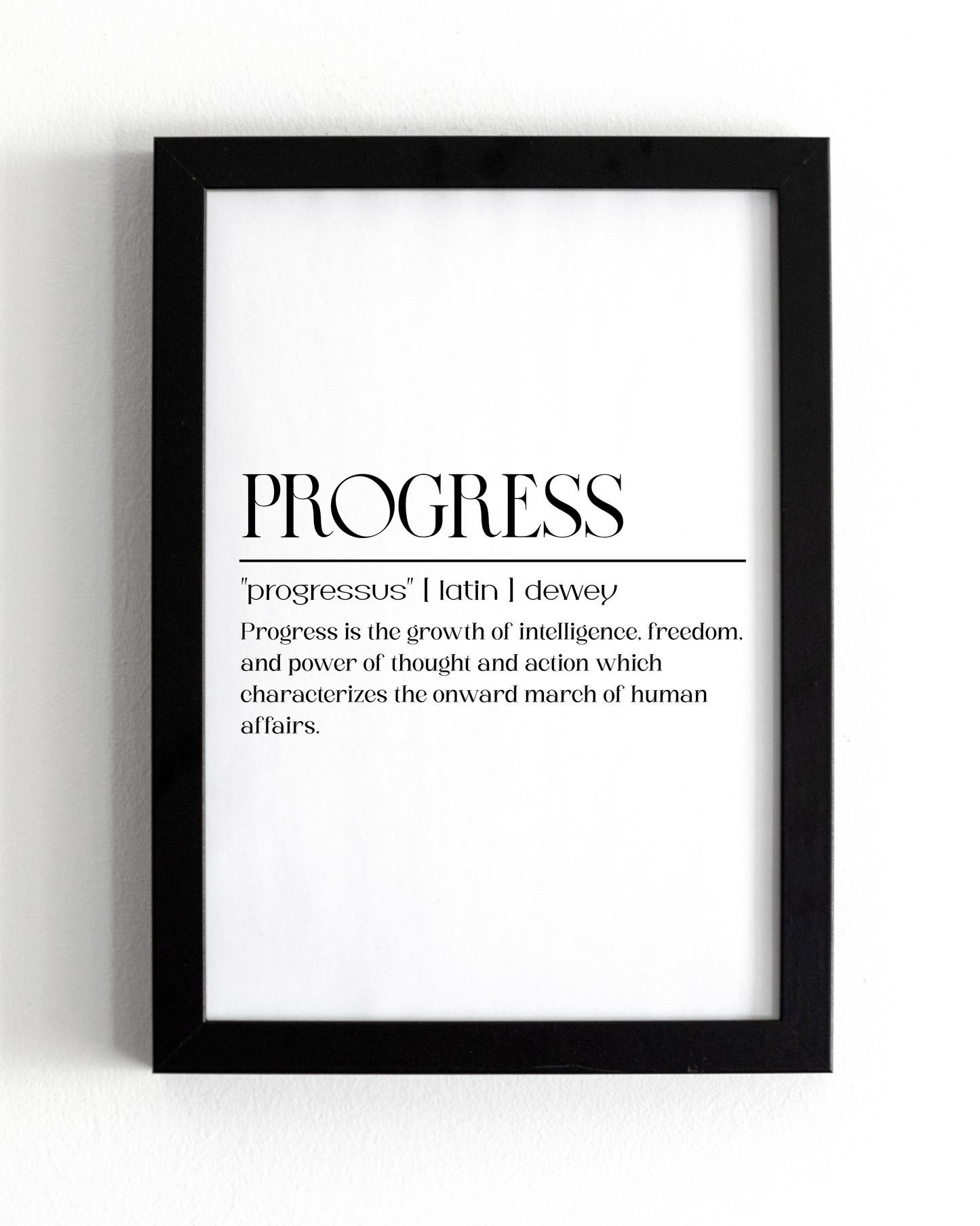 Motivational Wall Frame | PROGRESS | Premium A4 Inspirational Poster