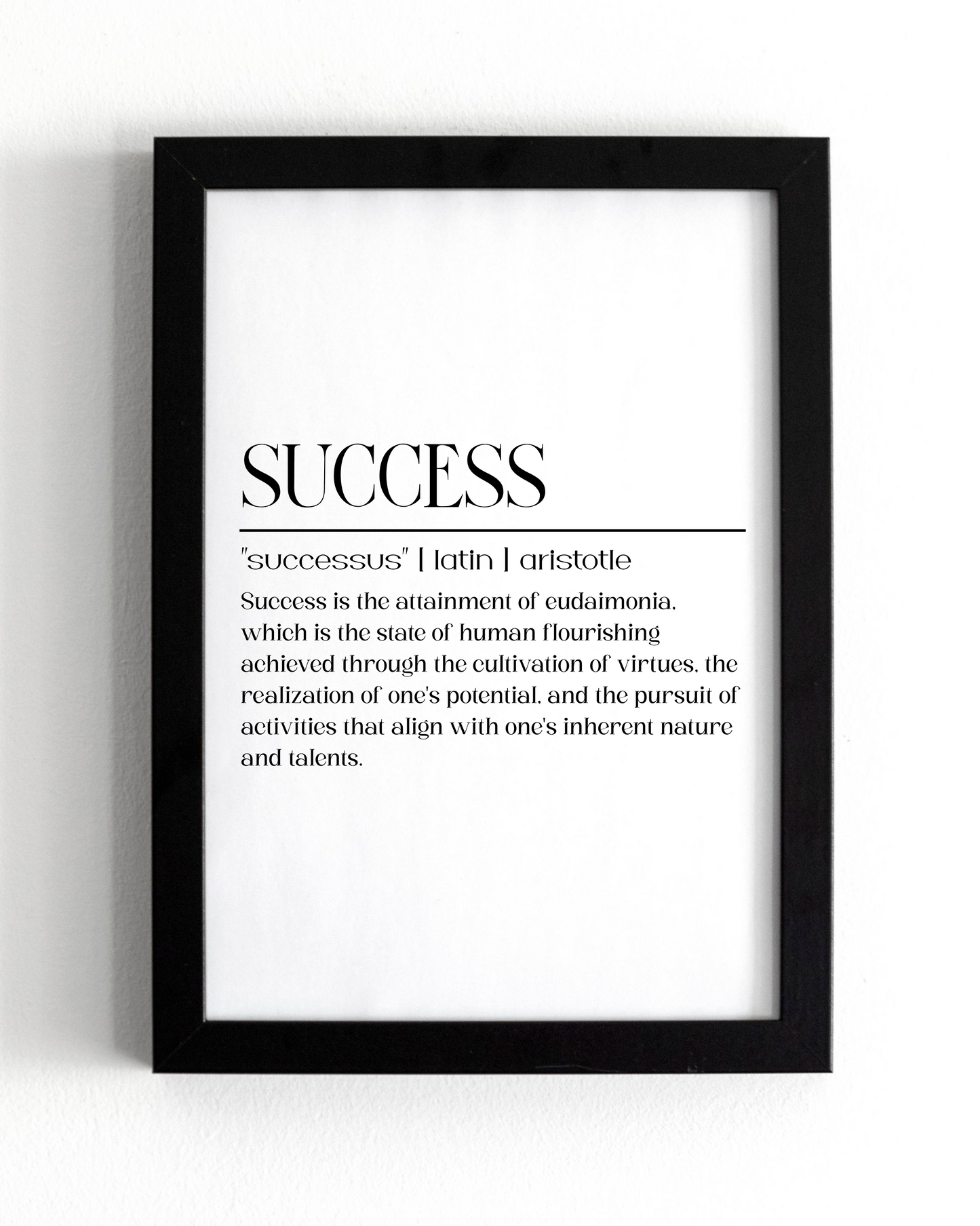 Motivational Wall Frame | SUCCESS | Premium A4 Inspirational Poster