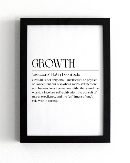 Motivational Wall Frame | GROWTH | Premium A4 Inspirational Poster